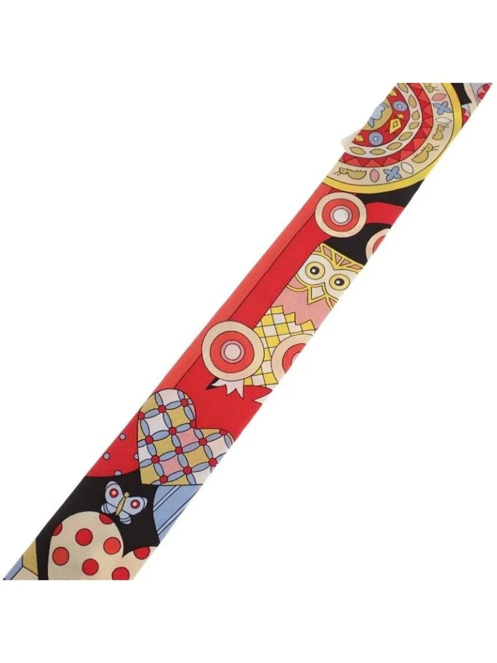 Hermes Twilly les Murmures de la Foret 08 Scarf Silk Red